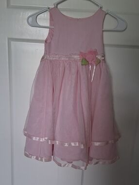 Jenny & Me Girls Pink Floral Tulle Party Dress for Girls Size 4